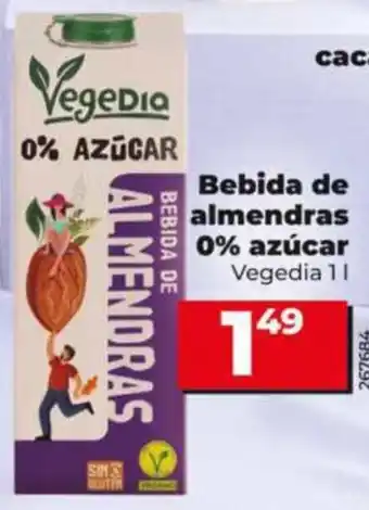 Vegedia bebida de almendras