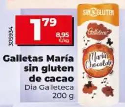 Dia Supermercados Dia Galleteca Galletas María sin gluten de cacao oferta