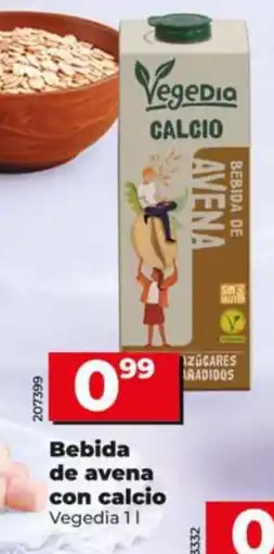 Dia Supermercados Vegedia bebida de avena con calcio oferta