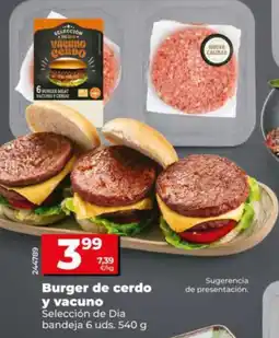 Dia Supermercados Burger de cerdo y vacuno oferta