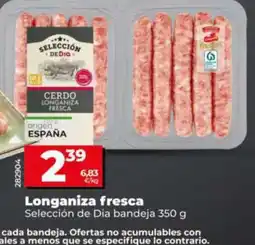 Dia Supermercados Selección de Día longaniza fresca oferta