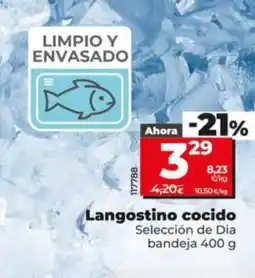 Dia Supermercados Langostino cocido oferta