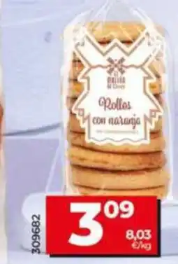 Dia Supermercados Bollos de Lívia Rollos con naranja oferta