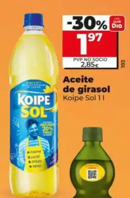 Dia Supermercados Koipe Sol aceite de girasol oferta