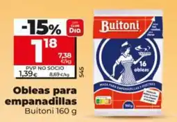 Dia Supermercados Buitoni obleas para empanadillas oferta