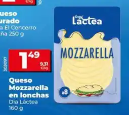 Dia Supermercados Dia Láctea queso mozzarella en lonchas oferta