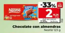 Dia Supermercados Nestlé chocolate con almendras oferta
