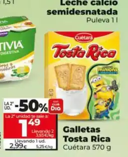 Dia Supermercados Cuétara Galletas Tosta Rica oferta