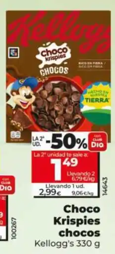 Dia Supermercados Kellogg's Choco Krispies chocos oferta