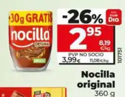 Dia Supermercados nocilla original oferta