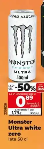 Dia Supermercados Monster Ultra white zero oferta