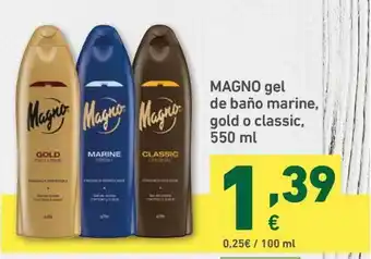 HiperDino Magno Gel De Baño Marine Gold O Classic 550ml oferta