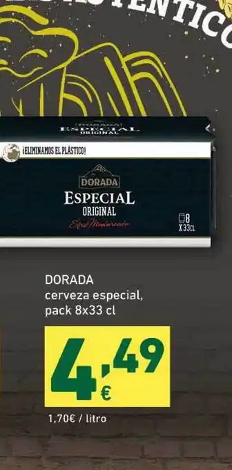 HiperDino Dorada Cerveza Especial 8x33cl oferta