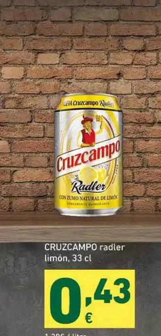 HiperDino Cruzcampo Radler Limón 33cl oferta