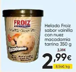 FROIZ Froiz helado sabor vainilla con nuez macadamia tarrina oferta