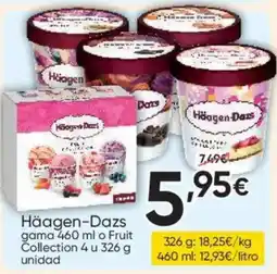 FROIZ Häagen-Dazs gama 460 ml o Fruit Collection 4 u 326 g oferta