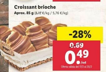 Lidl Croissants brioche oferta