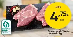 FROIZ Chuletas de aguja de cerdo oferta