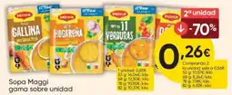FROIZ Maggi sopa gama sobre unidad oferta