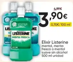 FROIZ Listerine elixir mentol, menta fresca o mentol suave sin alcohol oferta