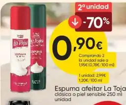 FROIZ La Toja espuma afeitar clásica o piel sensible oferta