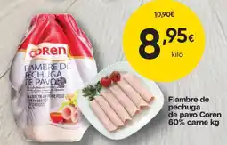 FROIZ Coren fiambre de pechuga de pavo oferta