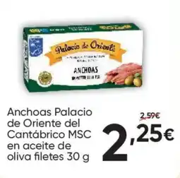 FROIZ Anchoas Palacio de Oriente del Cantábrico MSC en aceite de oliva filetes oferta
