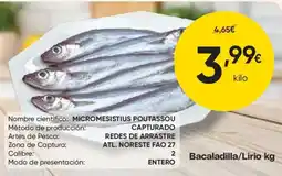 FROIZ Bacaladilla/Lirio kg oferta