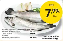 FROIZ Trucha arco iris/ asalmonada oferta