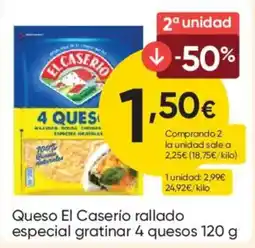 FROIZ El Caserio queso rallado especial gratinar 4 quesos oferta