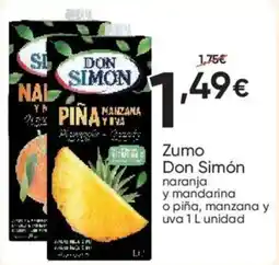 FROIZ Don Simón zumo naranja y mandarina o piña, manzana y uva oferta