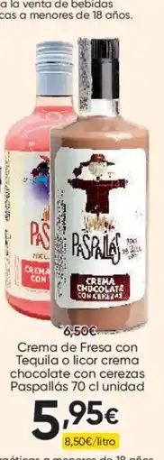 FROIZ Paspallás crema de fresa con tequila o licor crema chocolate con cerezas oferta
