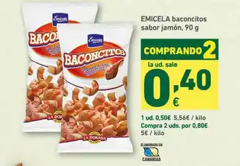 HiperDino Amicela Baconcitos Sabor Jamón 90g oferta