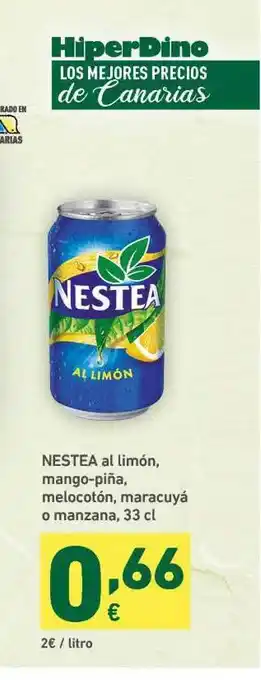 HiperDino Nestea Al Limón Mango-piña Melocotón Maracuyá O Manzana 33cl oferta
