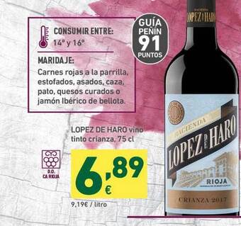 HiperDino Lopez De Haro Vino Tinto Crianza oferta