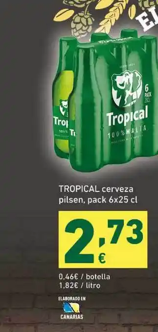 HiperDino Tropical Cerveza Pilsen 6 x 25cl oferta