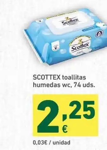 HiperDino Scottex Toallitas Humedas Wc 74 uds oferta