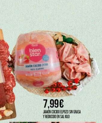 Claudio Jamón Cocido Elpozo Sin Grasa Y Reducido En Sal oferta