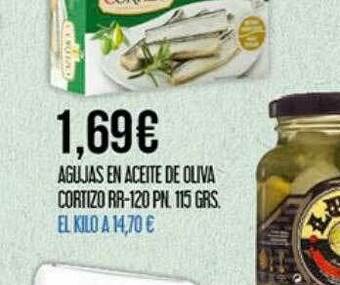 Claudio Agujas En Aceite De Oliva Cortizo Rr-120 Pn oferta