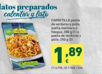 HiperDino Carretilla Paella De Verduras Y Pollo Paella Marinera O Fidegua O Paella De Verduras Y Pollo 250g oferta