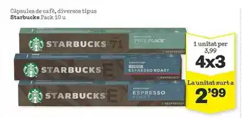 Sorli Càpsules De Café Starbucks oferta