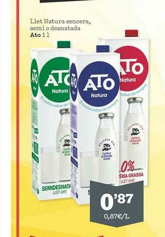 Sorli Llet Natura Sencera Semi O Desnatada Ato oferta