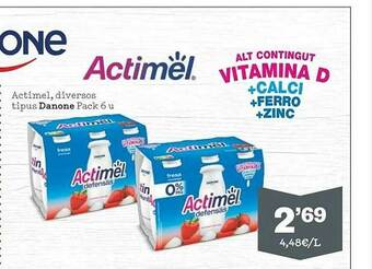 Sorli Actimel Diversos Tipus Danone oferta