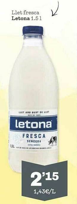 Sorli Llet Fresca Letona oferta