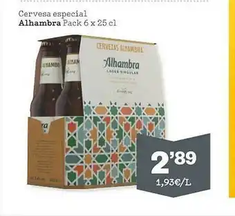 Sorli Cervesa Especial Alhambra oferta