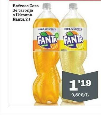 Sorli Refresc Zero De Taronja O Llimona Fanta oferta