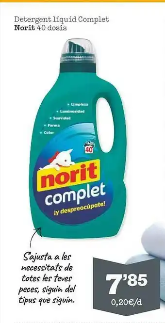 Sorli Detergente Líquid Complet Norit oferta