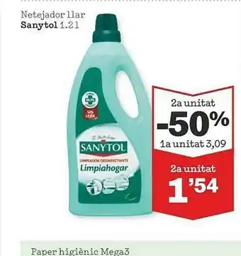 Sorli 2a Unitat -50% Netejador Llar Sanytol oferta