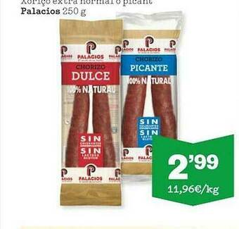 Sorli Xoriço Extra Normal O Picant Palacios oferta