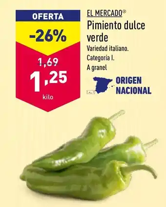 ALDI Pimiento Dulce Verde Kilo oferta